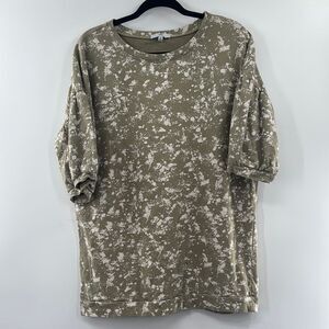Fate Green Splatter Short-Sleeve Sweater size: M